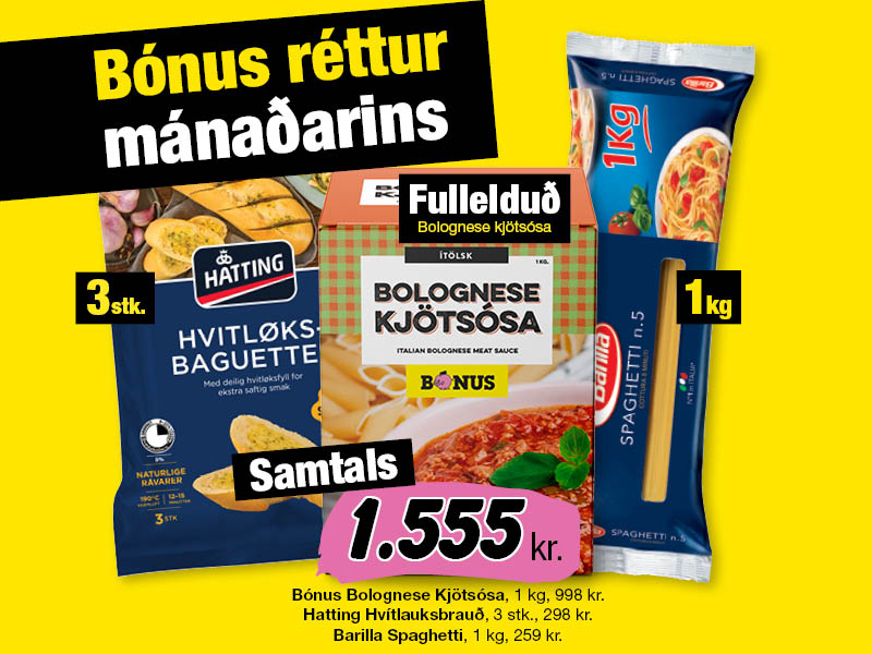 Bónus réttur nóvembermánaðar | Bónus