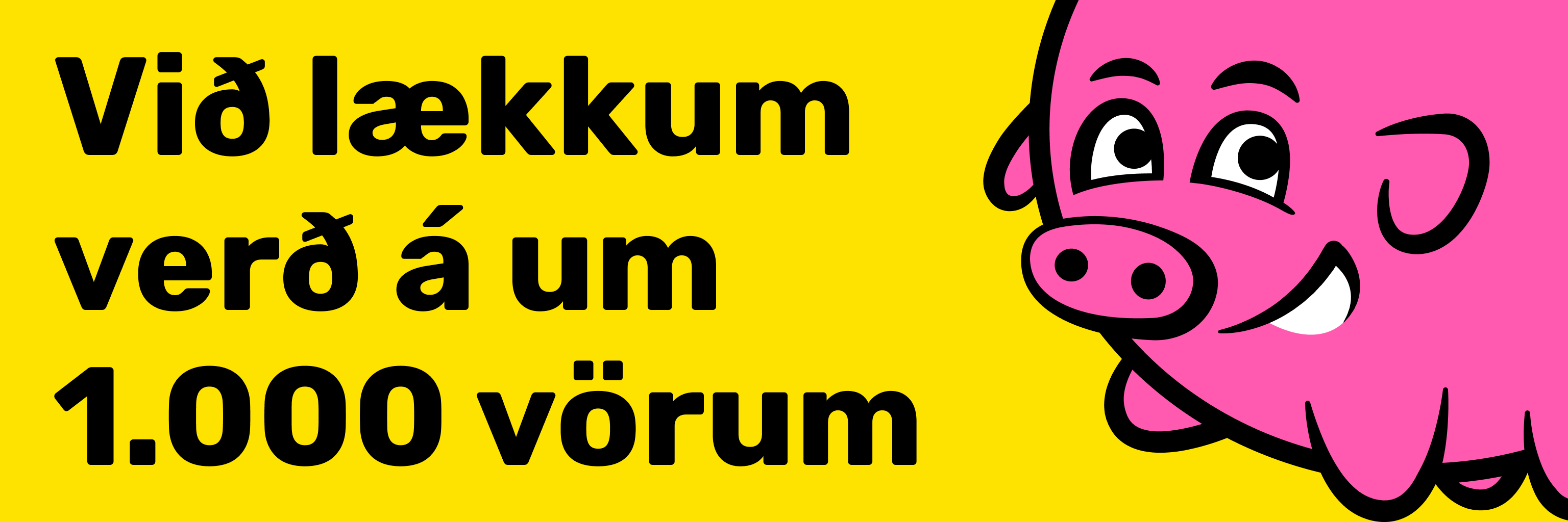 Við lækkum verð á um 1.000 vörum